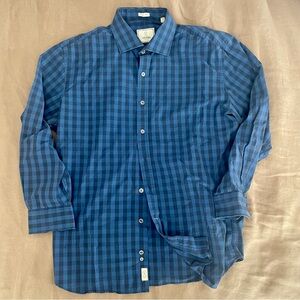 Todd Snyder Gingham 2 Ply 17 34/35 XL Button Down Shirt
